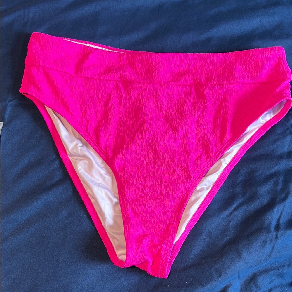 Women's Pink High waisted Swim Bottom